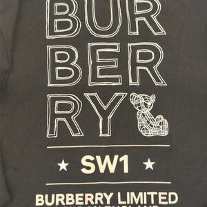 Burberry Black Long Sleeve Shirt with White Graphic